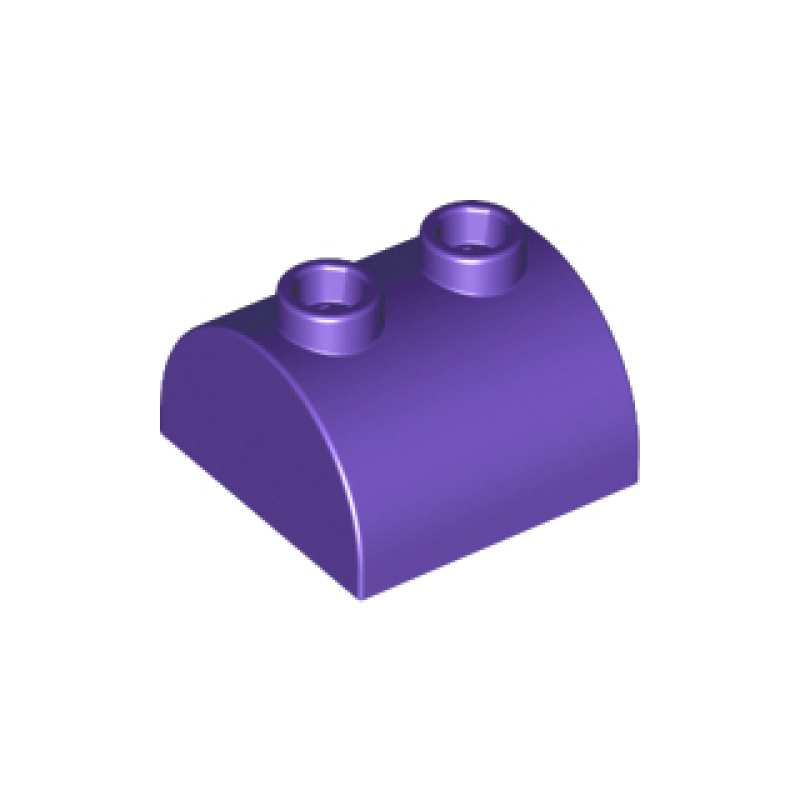 Dakpan, Gebogen 2x2 dubbel met 2 noppen Dark Purple